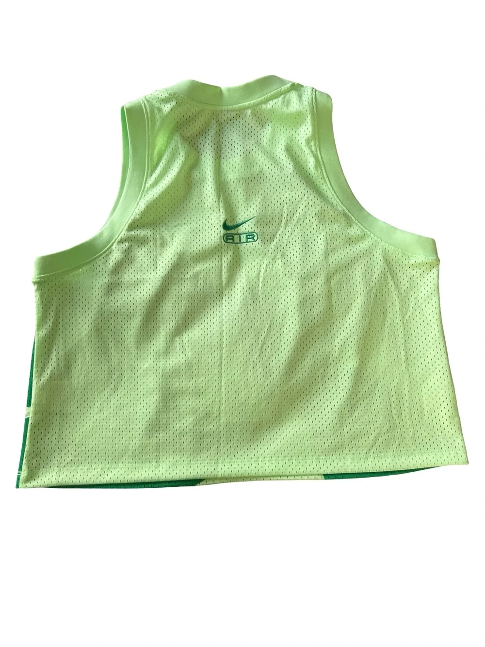Nike Air women’s Mesh Cropped Tank Top Vapor Green size XL athletic FN2256-376